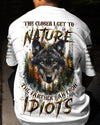 THE CLOSER I GET TO NATURE WOLF ALL OVER PRINT - YHLN0910251