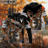 BlueJose Customized Name Deer Hunting Orange 3D Shirt