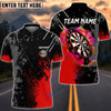 BlueJose Paint Style Darts Red Personalized Name, Team Name Shirt