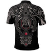 BlueJose Viking Style - Mjolnir and Fenrir Tattoo Mix Ruby Red Polo-Shirt