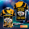 BlueJose Poker And Beer That'S Why I'M Here Personalized Name 3D Polo Shirt