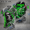 BlueJose Darts Skull Reaper Personalized Name 3D Polo Shirt