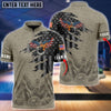 BlueJose Bowling Eagle Retro American Flag Pattern Customized Name, Team Name 3D Shirt