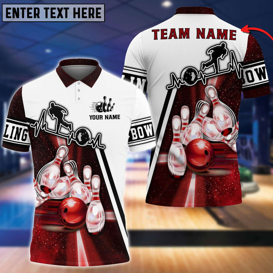 BlueJose Personalized Name Light Bowling Player Multicolor 3D Shirt