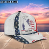 BlueJose Personalized Fish White USA Flag Cap