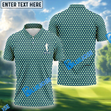 BlueJose St Patrick's Day Shamrock Golf And Beer Green Golf Shirt, Polo Shirts For Men, Golf Shirts For Men