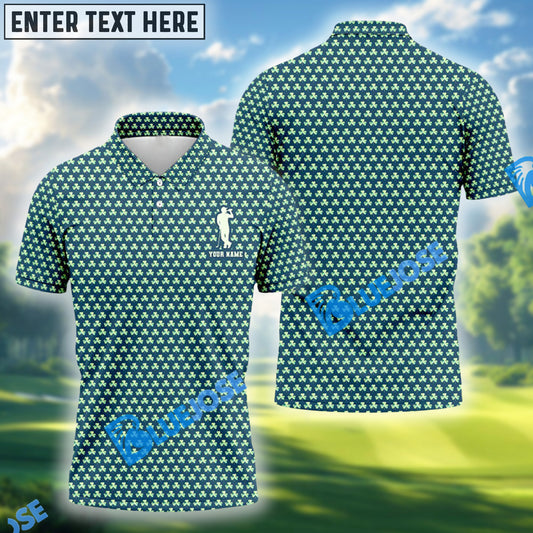 BlueJose St Patrick's Day Shamrock Golf And Beer Green Golf Shirt, Polo Shirts For Men, Golf Shirts For Men