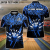 BlueJose Bowling And Pins Ink Pattern Customized Name 3D Shirt (5 Colors)