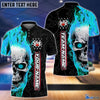 BlueJose Personalized Name and Team Name Skull Fire Winner Bowling and Pins Multicolor 3D Shirt