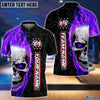 BlueJose Personalized Name and Team Name Skull Fire Winner Bowling and Pins Multicolor 3D Shirt