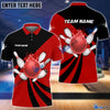 BlueJose Personalized Name and Team Name Bowling and Pins Multicolor 3D Shirt