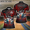 BlueJose Bowling And Pins Diamond Broken Customized Name 3D Shirt for Women (4 Colors)