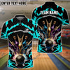 BlueJose Bowling Break Pins Pattern Customized Name 3D Shirt (4 Colors)