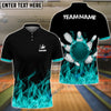 BlueJose Bowling And Pins Ink Fire Pattern Customized Name 3D Shirt (4 Colors)