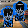 BlueJose Bowling And Pins Mech Warrior Customized Name, Team Name 3D Shirt (5 Colors)
