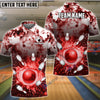BlueJose Bowling And Pins Tie-Dye Pattern Customized Name, Team Name 3D Shirt (4 Colors)