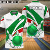 BlueJose Bowling And Pins Ribbon Pattern Customized Name, Team Name 3D Shirt (4 Colors)