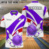 BlueJose Bowling And Pins Ribbon Pattern Customized Name, Team Name 3D Shirt (4 Colors)