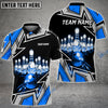 BlueJose Bowling And Pins Premium Super Customized Name 3D Shirt (4 Colors) Personalized Shirts For Bowling Players