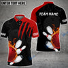 BlueJose Bowling And Pins Color Scratch Customized Name 3D Shirt (4 Colors)
