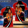 BlueJoses Bowling And Pins Fire Fly Personalized Name Team Name 3D Shirt