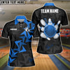 BlueJose Bowling And Pins Fallen Leaves Pattern Customized Name 3D Shirt for Women (4 Colors)