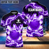 BlueJose Power of Thunder Bowling Ball Break Pins Personalized Name and Team Name 3D Shirt (4 Colors)