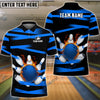 BlueJose Bowling And Pins Power Customized Name, Team Name 3D Shirt (5 Colors)