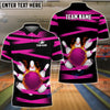 BlueJose Bowling And Pins Power Customized Name, Team Name 3D Shirt (5 Colors)