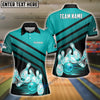 BlueJose Bowling And Pins Windmill Pattern Customized Name 3D Shirt for Women (5 Colors)