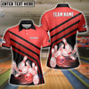 BlueJose Bowling And Pins Windmill Pattern Customized Name 3D Shirt for Women (5 Colors)
