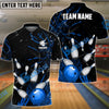 BlueJose Bowling And Pins Break Glass Pattern Customized Name 3D Shirt (5 Colors)