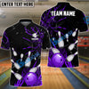BlueJose Bowling And Pins Break Glass Pattern Customized Name 3D Shirt (5 Colors)