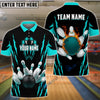 BlueJose Bowling And Pins Monster Pattern Customized Name, Team Name 3D Shirt (4 Colors)