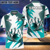 BlueJose Bowling And Pins Light And Shadow Customized Name, Team Name 3D Shirt (4 Colors)