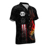 BlueJose Funny Flame Skull Bowling Team Personalized Name Hawaiian Shirt