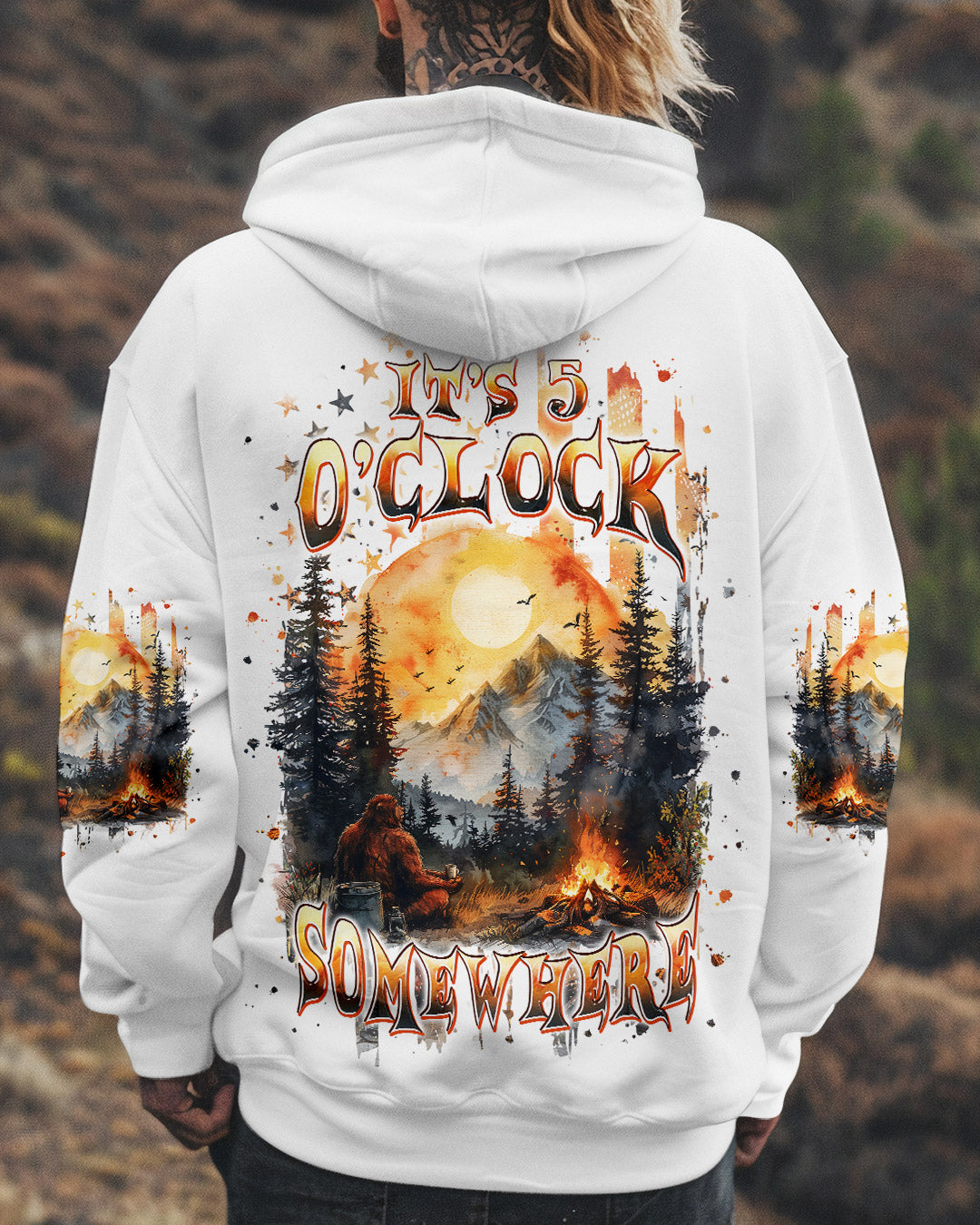 IT'S 5 O'CLOCK SOMEWHERE BIGFOOT ALL OVER PRINT - TLPQ0410241
