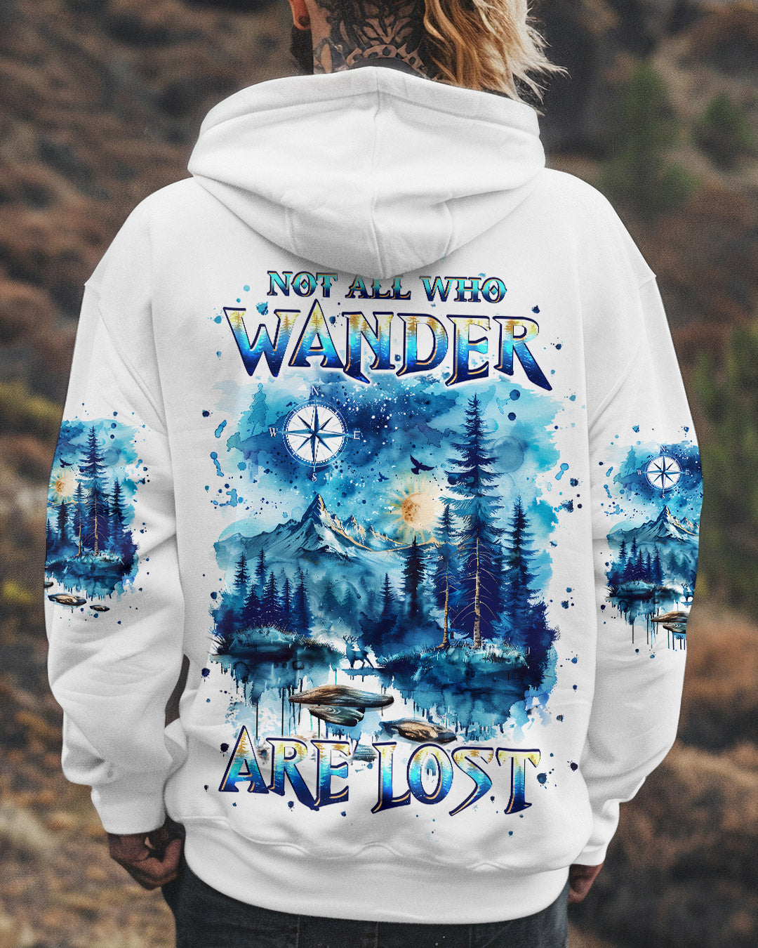 NOT ALL WHO WANDER ARE LOST COMPASS ALL OVER PRINT - TLPQ1410241