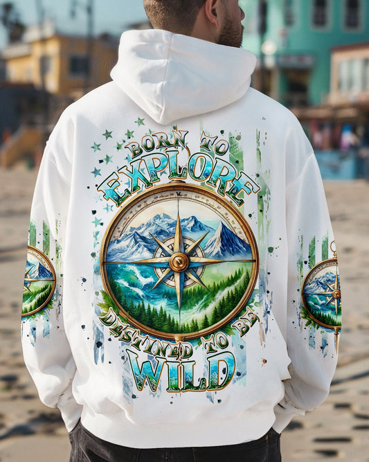 BORN TO EXPLORE DESTINED TO BE WILD COMPASS ALL OVER PRINT - TLPQ1609241