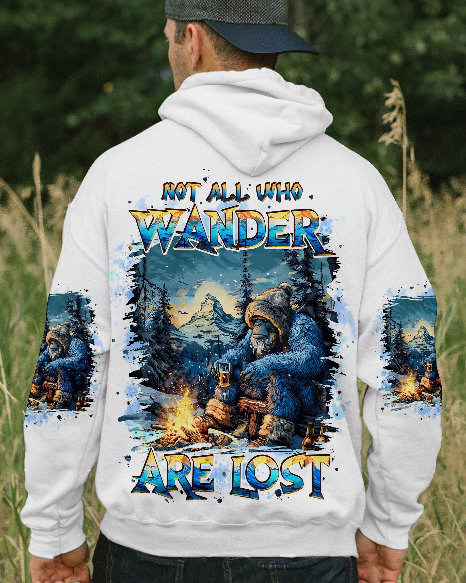 NOT ALL WHO WANDER ARE LOST BIGFOOT ALL OVER PRINT - TLPQ1710241