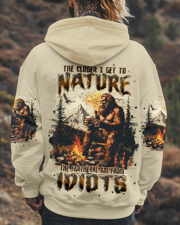 THE CLOSER I GET TO NATURE BIGFOOT ALL OVER PRINT - TLPQ2410241