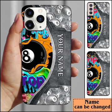 BlueJose Billiard Drip Drop Personalized Name Phone Case