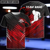 BlueJose Billiards Black And Red Lightning Personalized Shirt