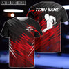 BlueJose Billiards New Black And Red Lightning Personalized 3D Shirt