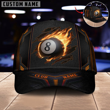 BlueJose Personalized Billiards Personalized Name & Club Name Cap