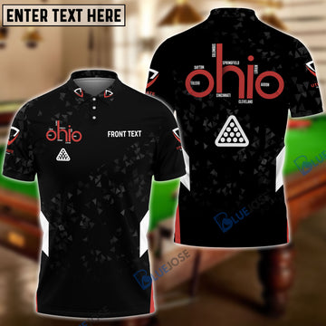 BlueJose Ohio Billiards Personalized Name Shirt