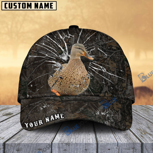 BlueJose Duck Hunting Broken Pattern Personalized Cap