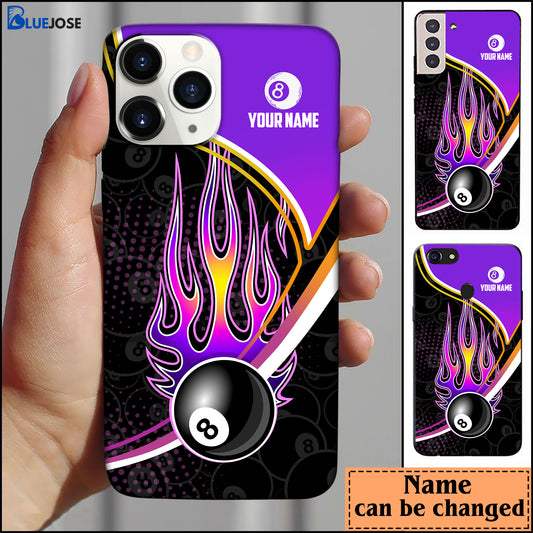 BlueJose Billiard Purple Personalized Name Phone Case