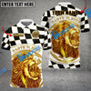BlueJose Darts Lion Caro Pattern Personalized Name, Team Name 3D Shirt (4 Colors)