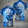 BlueJose Darts White Tiger Personalized Name, Team Name Shirt (4 Colors)